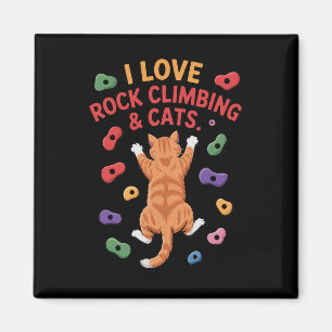 Funny Cat Rock Climber Indoor Wall Hold Adventure Magnet