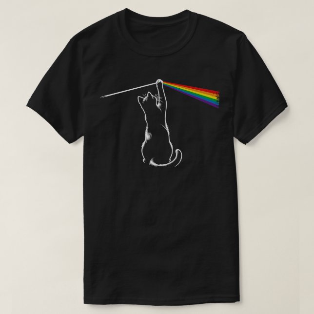 Funny Cat Rock Music Gift Men Kids Women Funny Cat T-Shirt (Design Front)