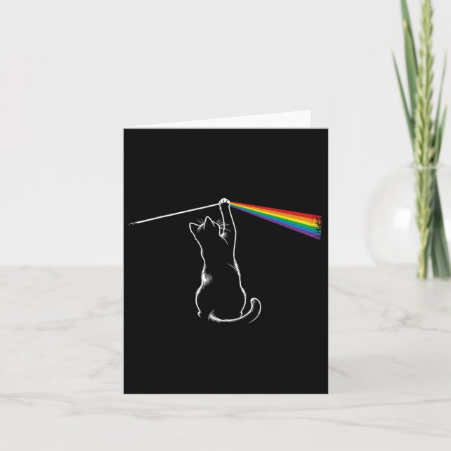 Funny Cat Rock Music Gift Women Kids Men Autism Fu Card (Front)