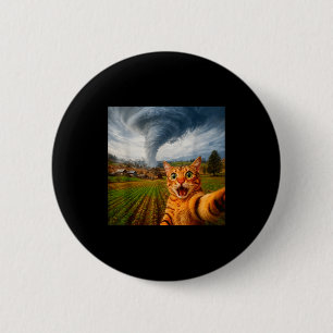 Funny Cat Selfie Meme Tornado 2 Inch Round Button