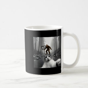 Funny Cat Selfie With Bigfoot 67 Six Seven Meme Me Coffee Mug