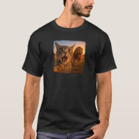 Funny Cat Selfie with Lion Cat Meme for Men Women 