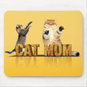 Funny cat shirt   cat mom gift   cat mommy mouse pad