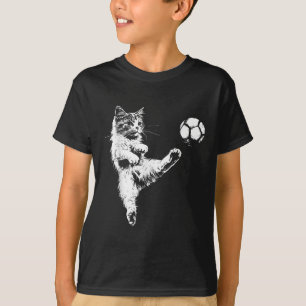 Funny Cat Soccer Ball Graphic T-shirt.png T-Shirt