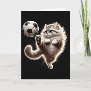 Funny Cat Soccer Ll Cat Playing Soccer Meme Sport  Card