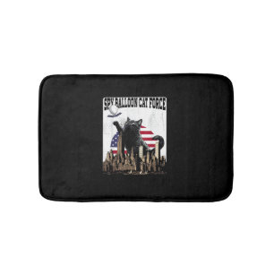 Funny Cat Spy Balloon Bath Mat
