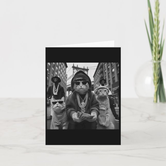 Funny Cat Streetcore  Card (Front)