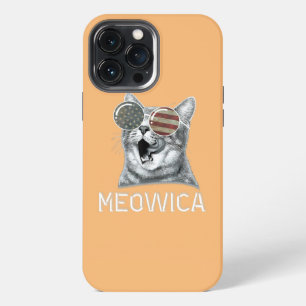 Funny Cat Sunglasses American Flag Fourth 4th Of iPhone 13 Pro Max Case