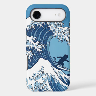 Funny Cat Surfing Great Wave Off Kanagawa - Japane
