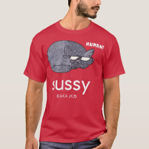 Funny Cat Suspicious Human Sussy Baka Japan  Cat L T-Shirt
