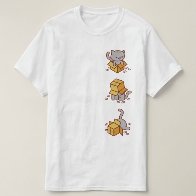 Funny Cat T-Shirt - Box Love (Design Front)