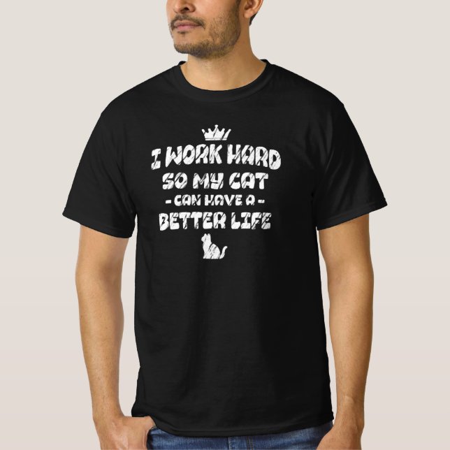 Funny Cat T‑Shirt - Funny Cat Quote Shirt (Front)