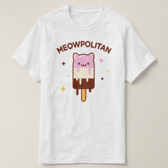 Funny Cat T-shirt - MEOWPOLITAN (Design Front)