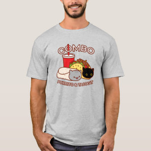 Funny Cat T-Shirt - PURRITO & TACO CAT Combo