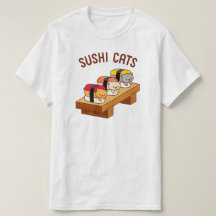 Funny Cat T-Shirt - SUSHI CHAÎNES