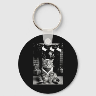 Funny Cat Taking A Selfie Christmas Xmas Pajamas H Keychain