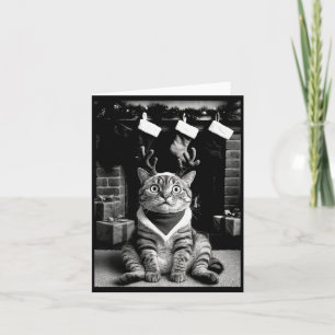 Funny Cat Taking A Selfie Christmas Xmas Pyjamas H Card