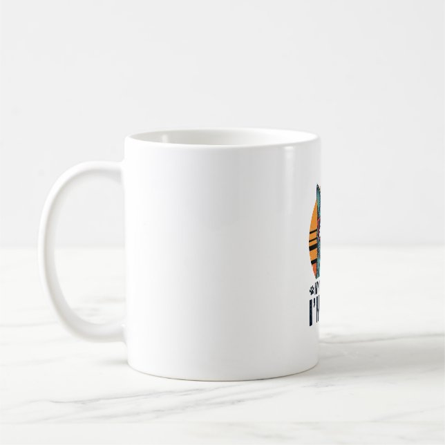 Funny Cat Thinks Im Cool Vintage Coffee Mug (Left)
