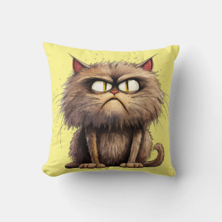 Funny Cat Throw Pillow