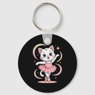 Funny Cat Tutu Ballet Dancing Ballet Keychain