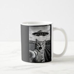 Funny Cat Ufo Alien Bengal Cat Selfie Gift Men Wom Coffee Mug