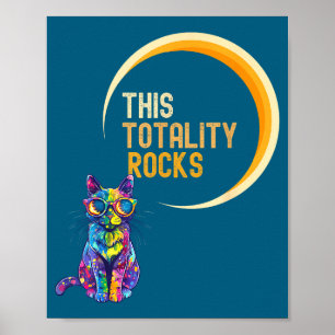 Funny Cat Usa Solar Eclipse Totality Poster