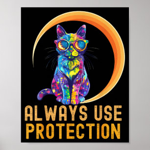 Funny Cat Usa Solar Eclipse Use Poster