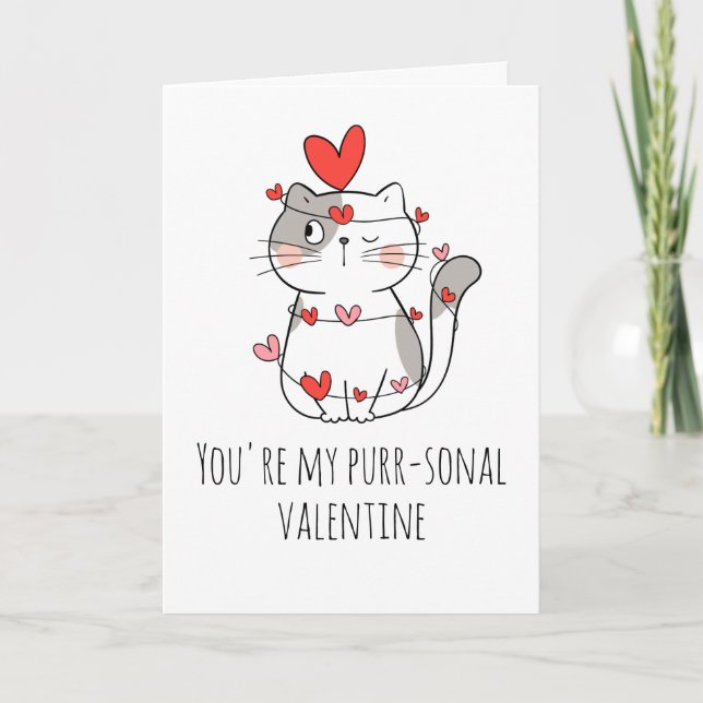 funny cat valentine cards (Front)