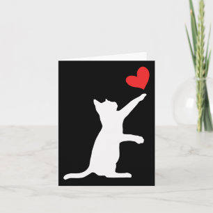 Funny Cat Valentine Cute Heart Cat Lover Valentine Card