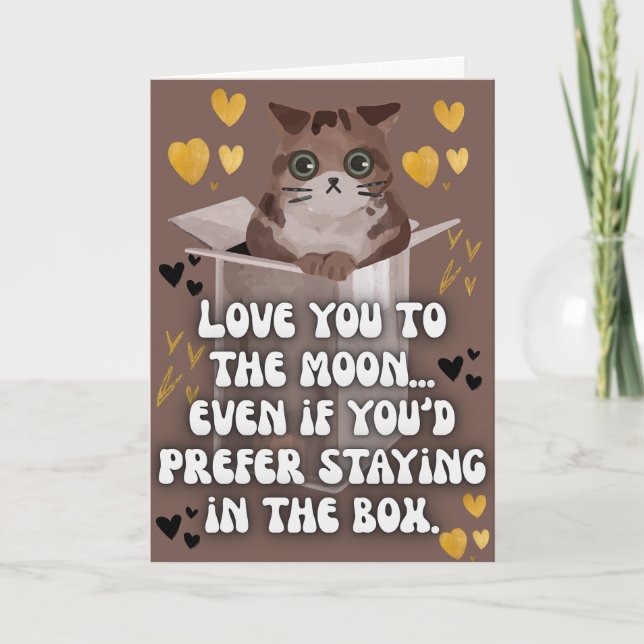 Funny Cat valentine's day cards (Front)