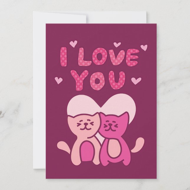 Funny Cat valentine's day cards (Front)