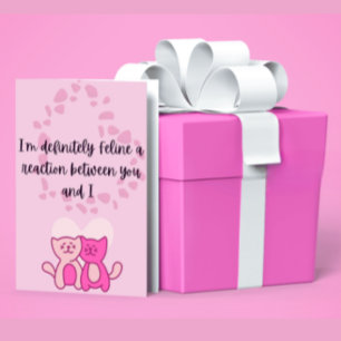 Funny Cat Valentine's Day Folded Holiday Card