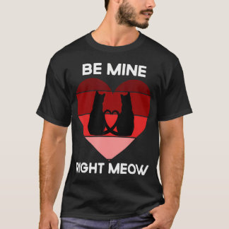 Funny Cat Valentines Day Shirt Kids Be Mine Meow C