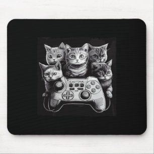 Funny Cat Video Game Controller Squad Mouse Pad