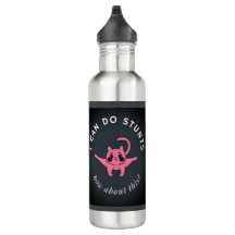 Funny Cat Water Bottle (24 oz)