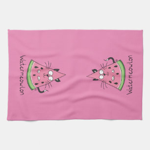 Funny Cat Watermelon Cute Kids Kitchen Towel