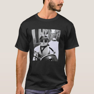 Funny Cat Wearing Sunglasses Sitting On A Moped T-Shirt