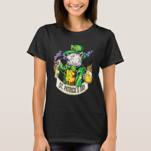 Funny Cat With Beer Happy St Patrick's Day T-Shirt