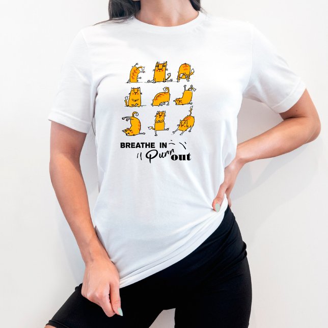 Funny Cat Yoga Breathe In T-Shirt (Creator Uploaded)