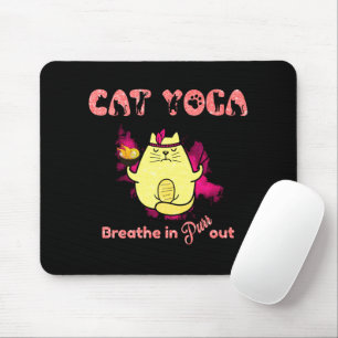 Funny Cat Yoga Mouse Pad
