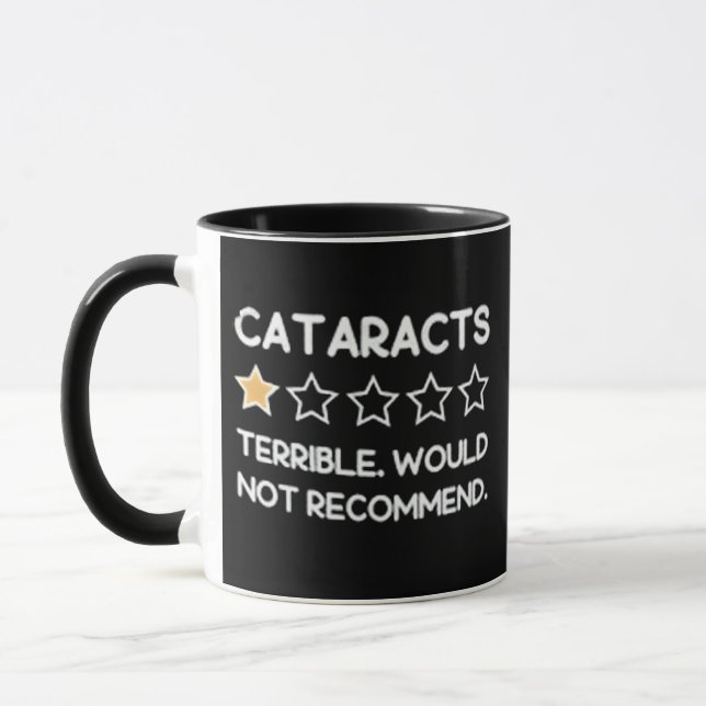 Funny Cataracts 1 Star Review Post Surgery Gift  Mug (Left)