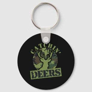 Funny Catchin' Deers  Keychain