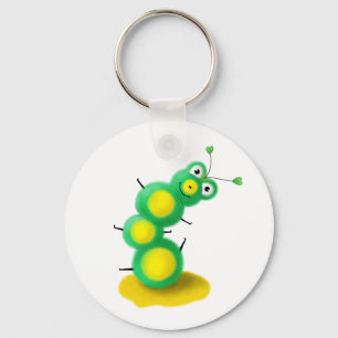 Funny caterpillar keychain