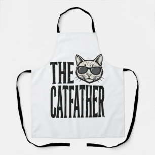 Funny Catfather Vintage Cat Quote Graphic Shirt_1 Apron