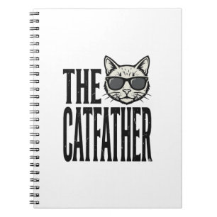 Funny Catfather Vintage Cat Quote Graphic Shirt_1 Notebook