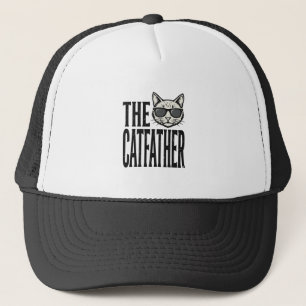 Funny Catfather Vintage Cat Quote Graphic Shirt_1 Trucker Hat