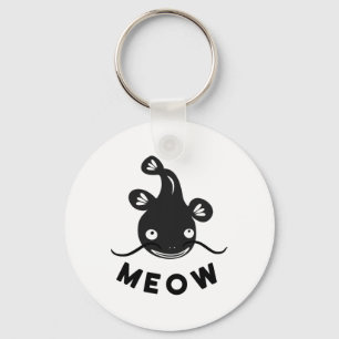 Funny Catfish Fishing Shirt - Catfish Meow Keychain