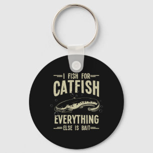 Funny Catfishing Design For Men Women Catfish Fish Keychain