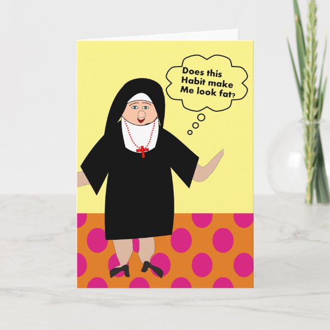 Funny Catholic Nun Quote Cards (Front)