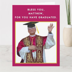 Funny Catholic School Graduation Card